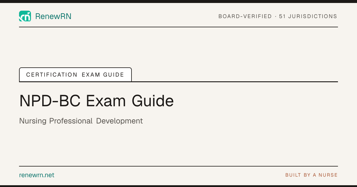 How to Pass the NPD-BC Exam (2026): Study Guide | RenewRN