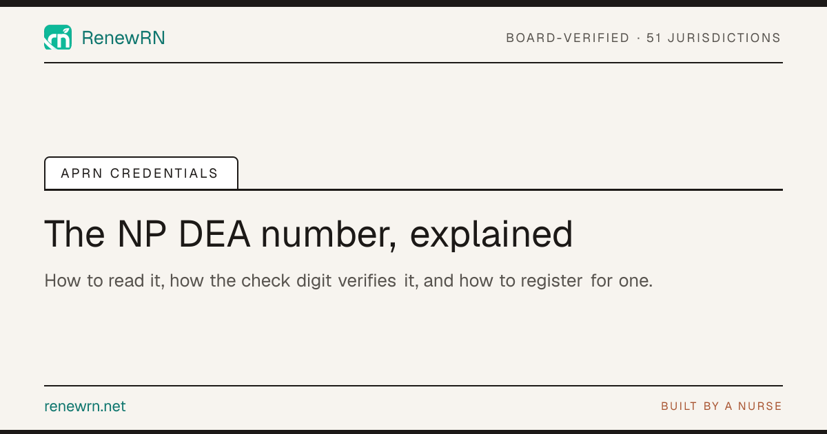 The NP DEA Number: How to Read and Verify It | RenewRN